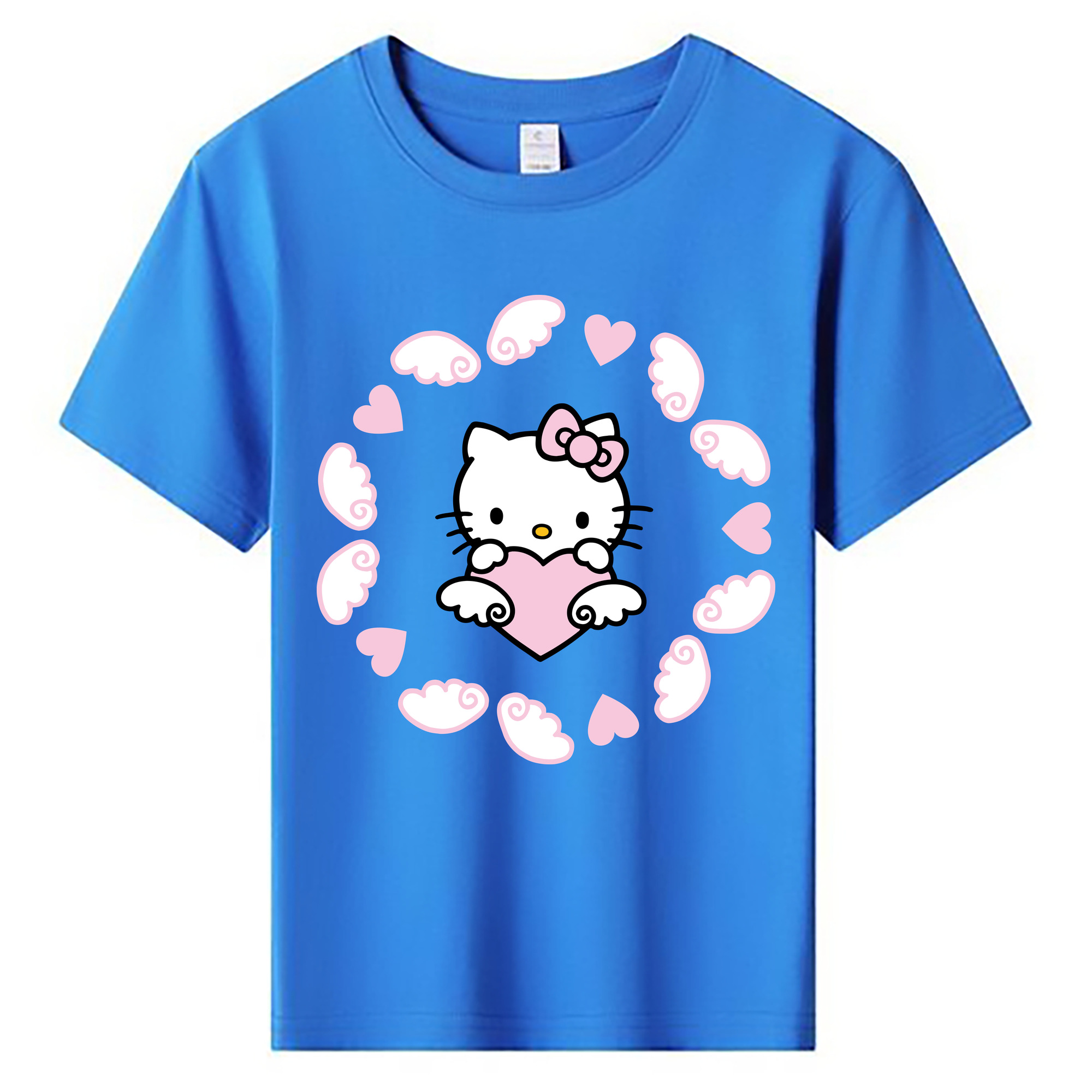 （画像用） Hello Kitty ハローキティ 綿100％キッズTシャツ（フロントプリント）